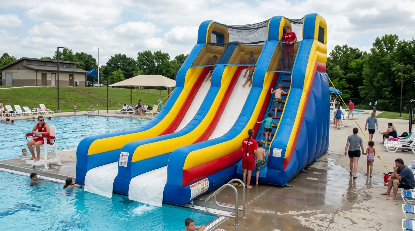 Inflatable Pool Slide Buying Guide: Size, Safety, Setup, and Commercial Fit