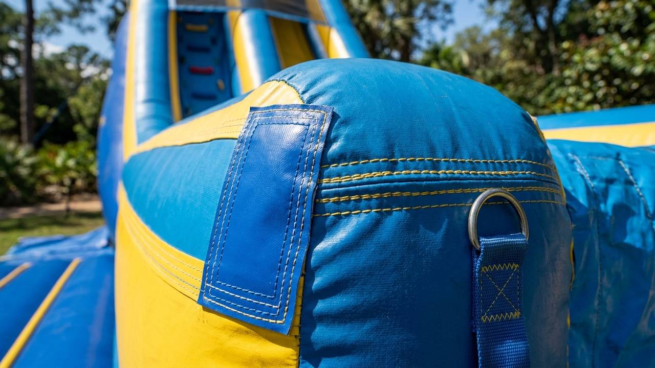 Commercial PVC material detail on adult inflatable water slide