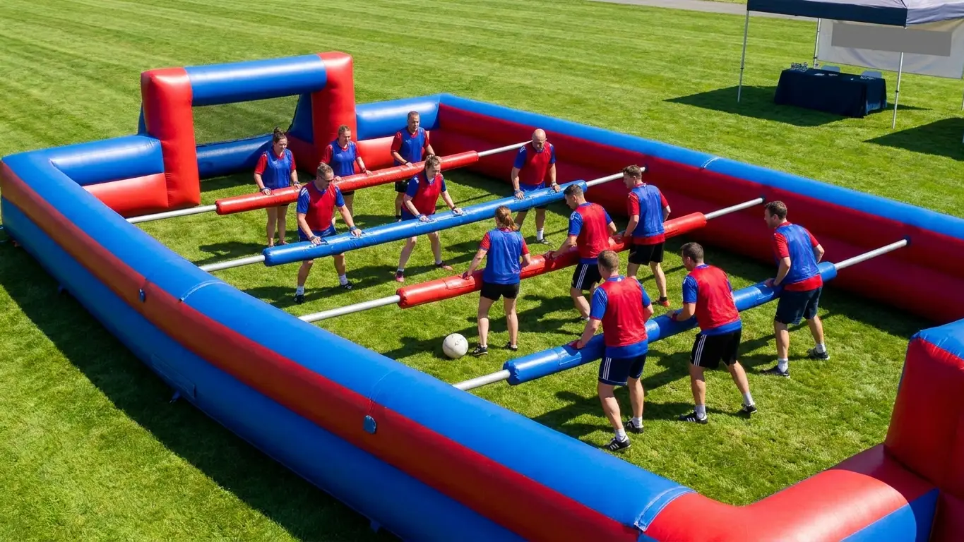 Inflatable Human Foosball: The Team-Building Game That Fills Your Calendar