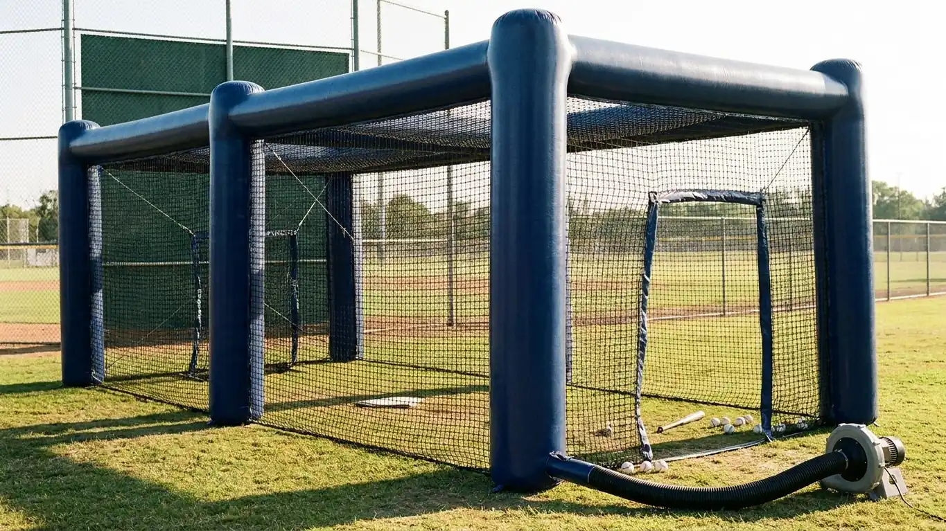 Inflatable Batting Cage: Portable Baseball Training & Event Use