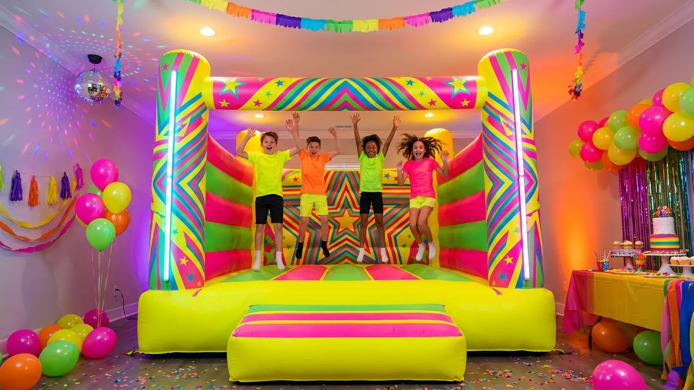 Glow in the Dark Bounce House: UV / Blacklight Premium Rental