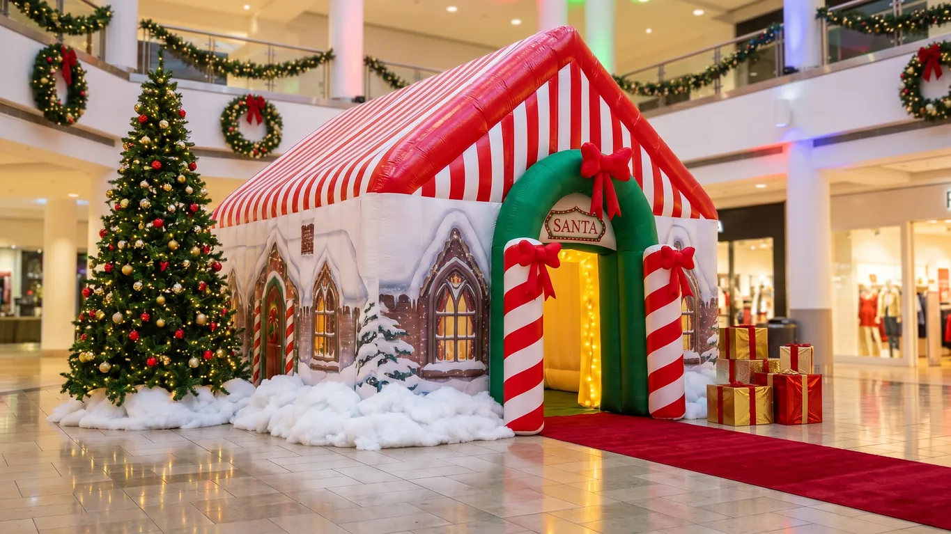 Inflatable Christmas Grotto: Santa's Workshop Mall Installation Guide