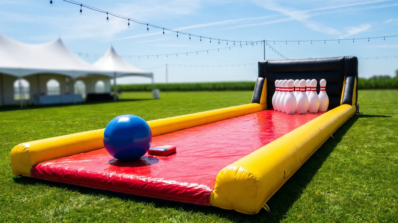 Inflatable Bowling Lane: Portable Lane Attraction for Parties & FECs