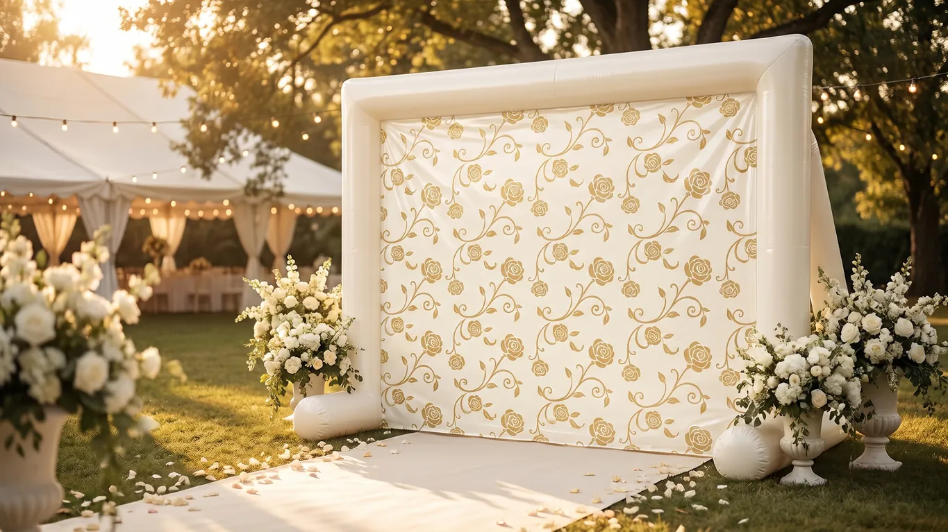 Inflatable Photo Backdrop: Step & Repeat Photo Zone for Weddings, Brands & Events