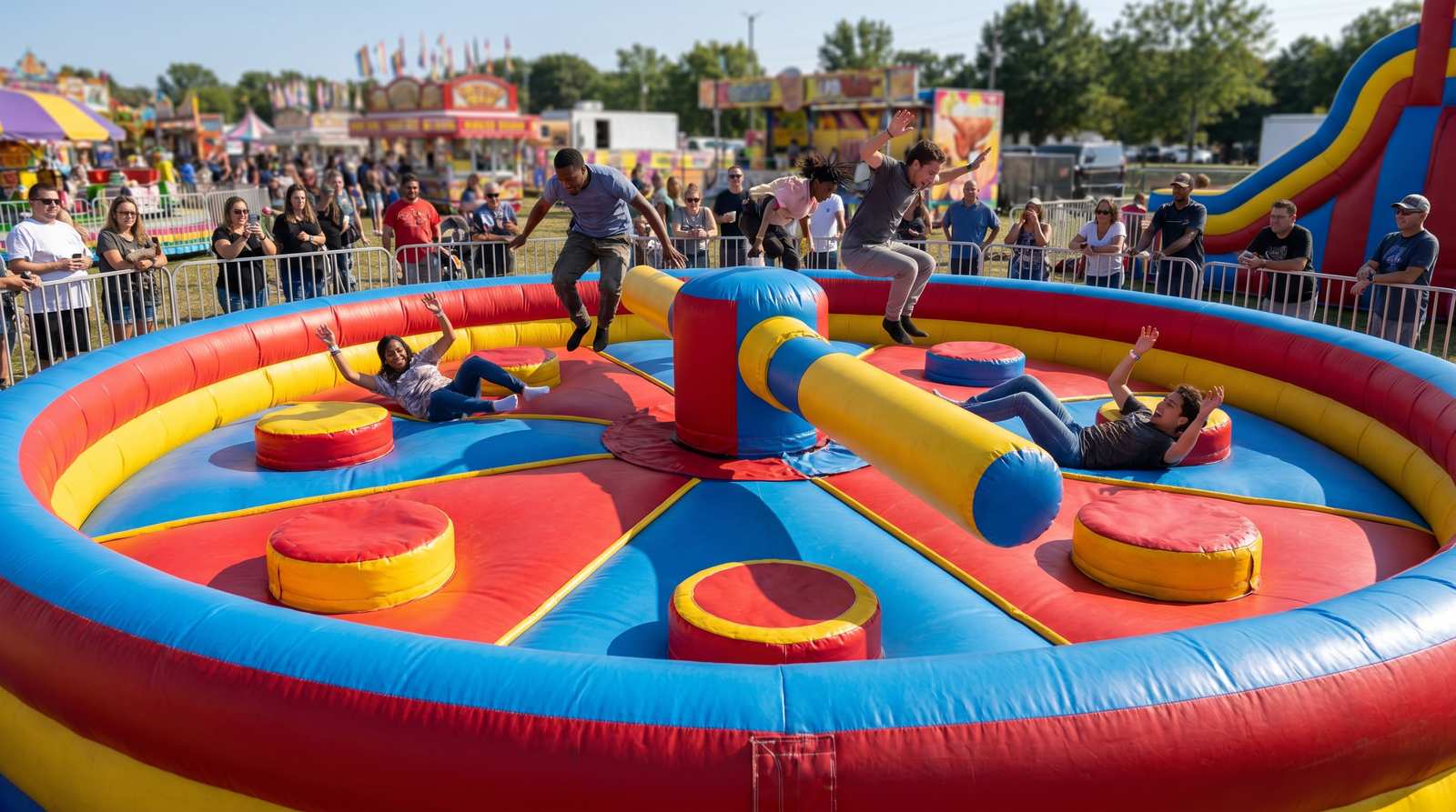 Inflatable Wipeout & Meltdown: Last-Man-Standing Eliminator Game for FECs, Campus & Festivals