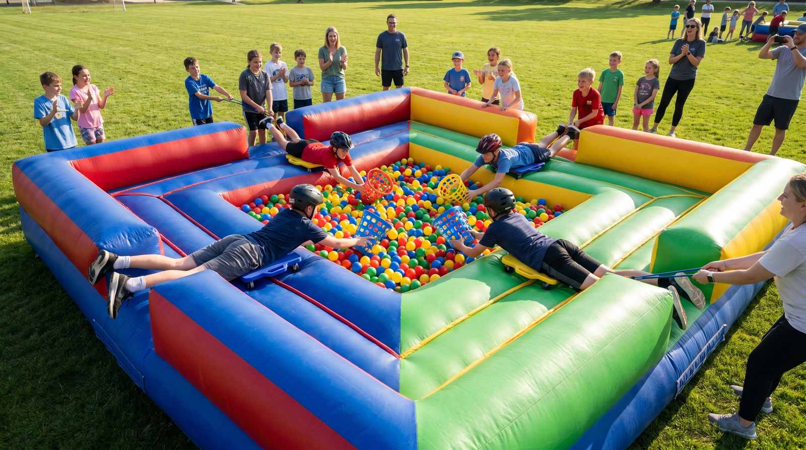 Giant Inflatable Hungry Hippos: Chow Down Party Game for Schools, Churches & Rentals