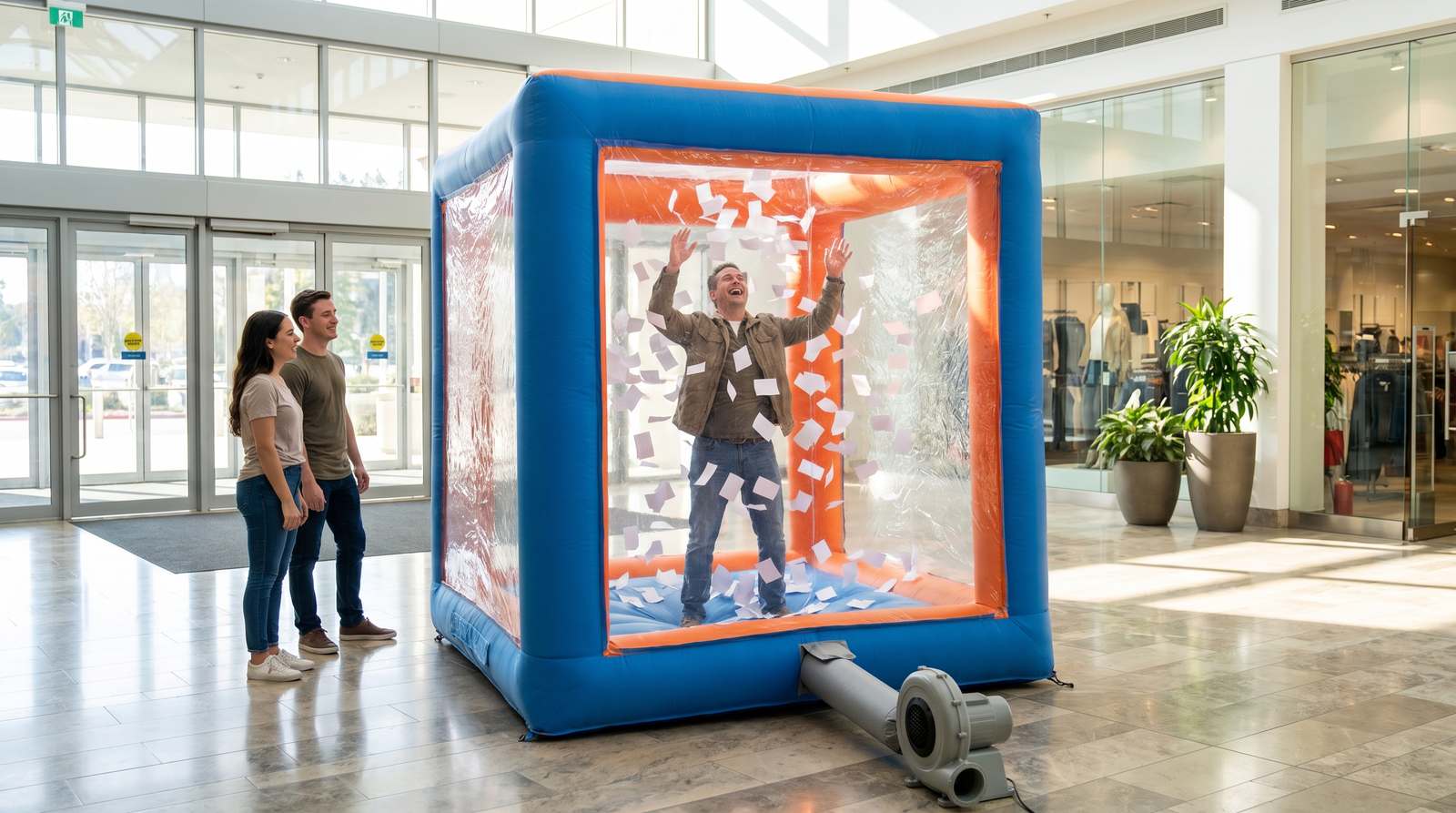 Inflatable Cash Cube & Money Machine: Branded Activation Booth for Promotions
