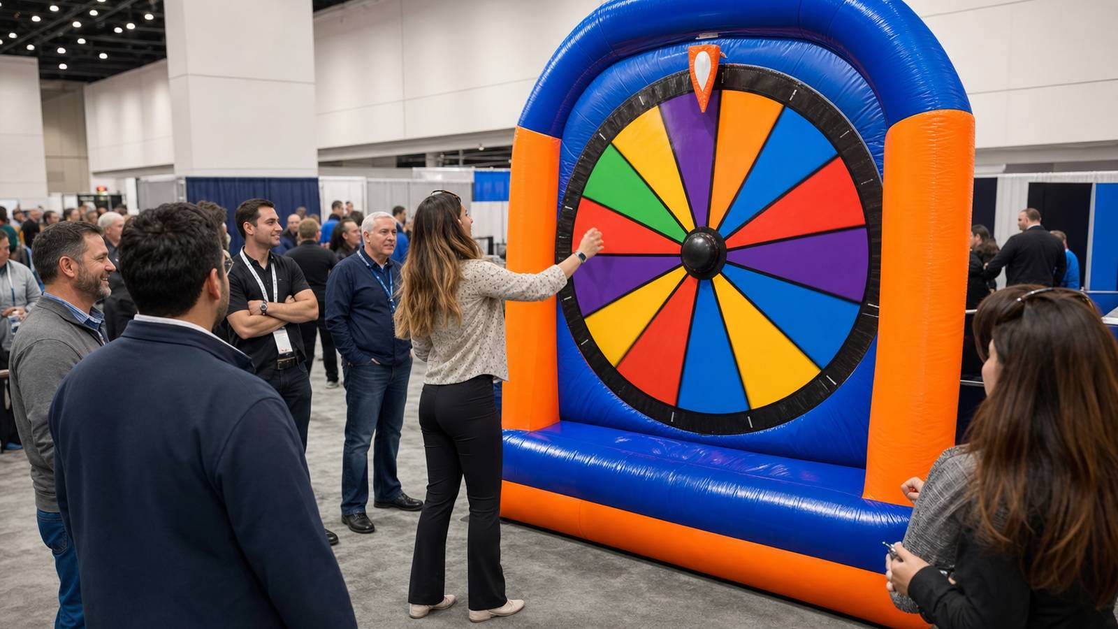 Inflatable Prize Wheel: Spin-to-Win Lead-Capture Activation for Trade Shows & Brands