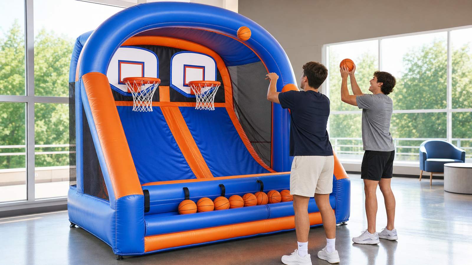 Inflatable Basketball Shootout: Head-to-Head Skill Game for Sports Bars, FECs & Tailgates