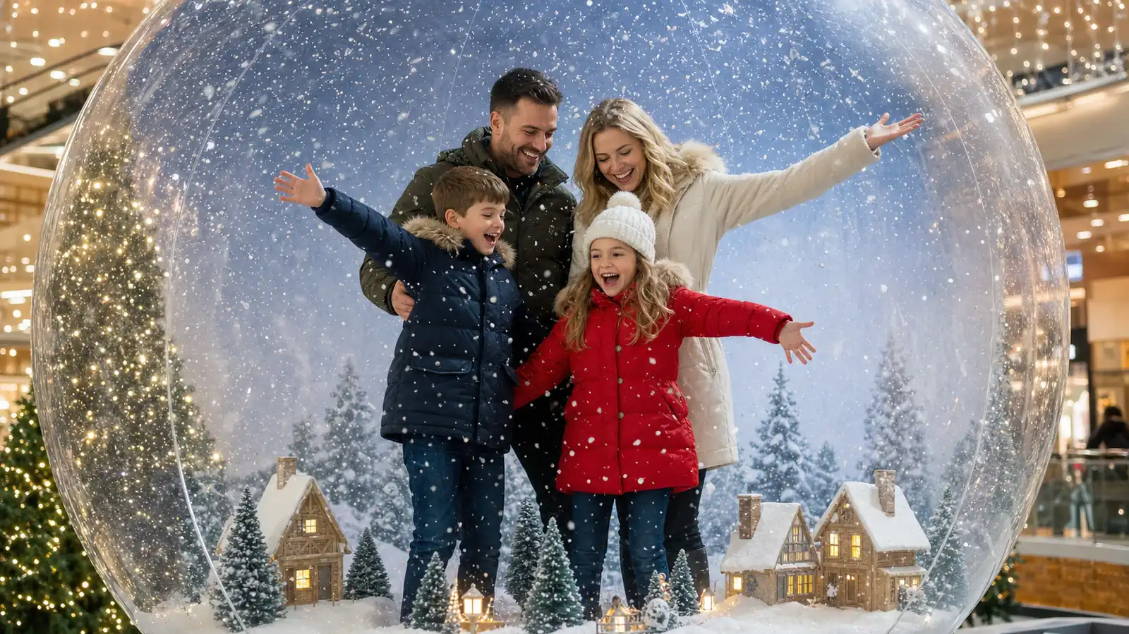 Inflatable Snow Globe Photo Booth: The Walk-In Winter Footfall Magnet