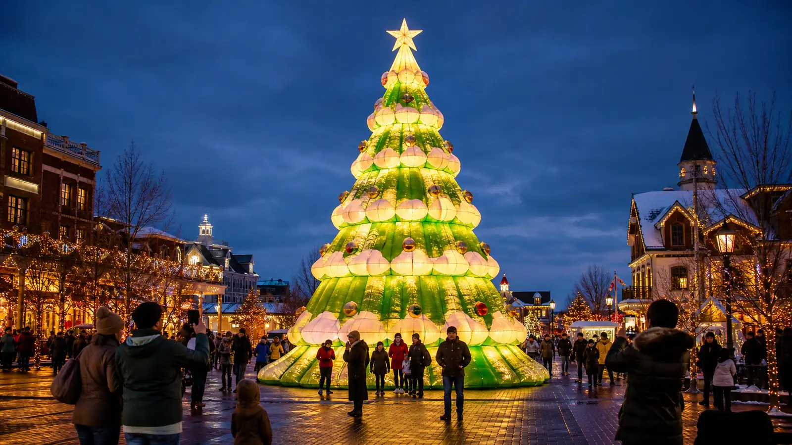 Giant Inflatable Christmas Tree: The Winter Landmark You Raise in Minutes
