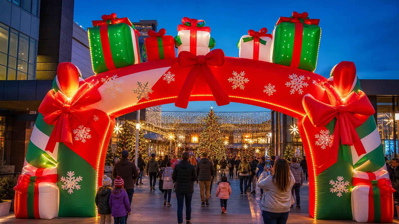 Inflatable Christmas Arch: The Walk-Through Entrance That Turns Footfall Into Photos