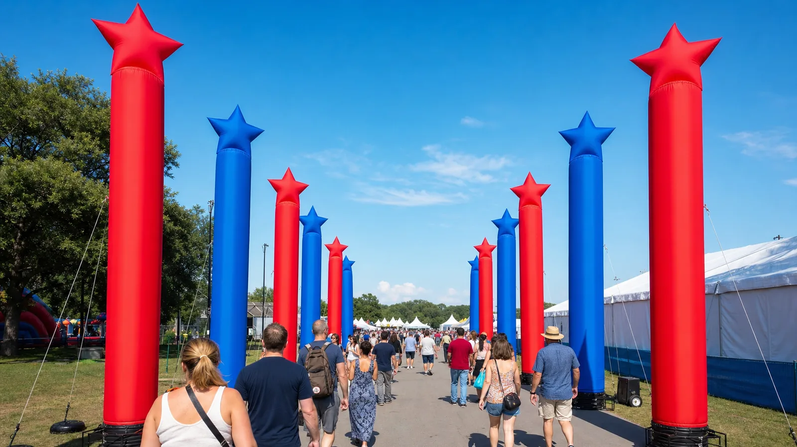 Inflatable Advertising Column: The Sky Tube Tower That Sells Vertical Brand Height