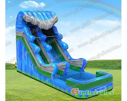 Wave water slide inflatable
