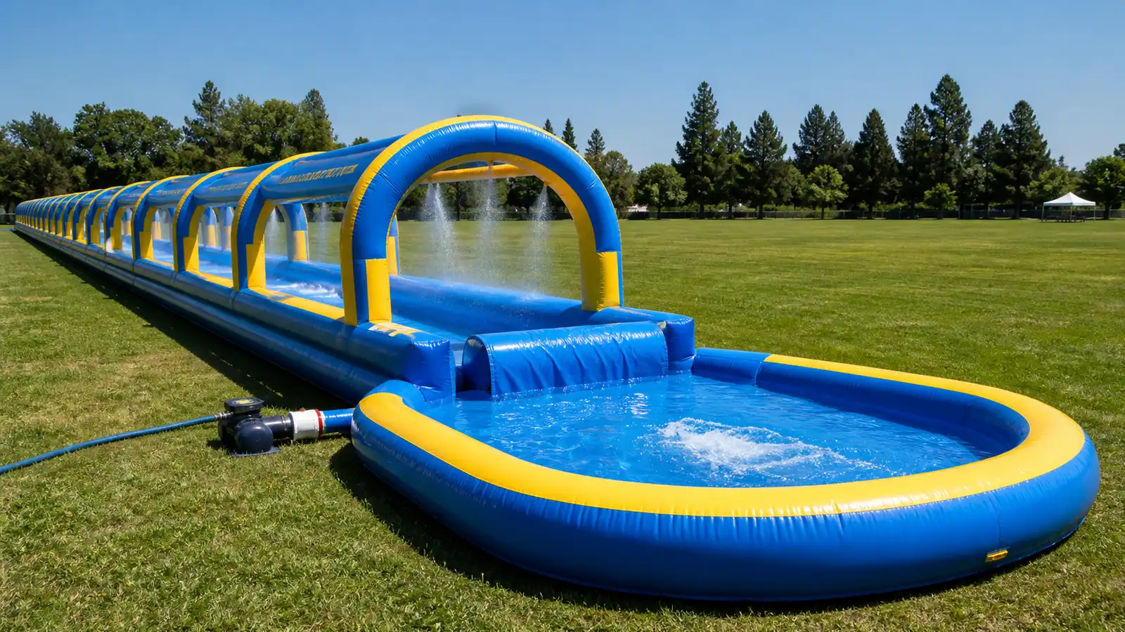 Slip and Slide Rental: Commercial Setup, Water Recycling & High-Throughput Event Pricing