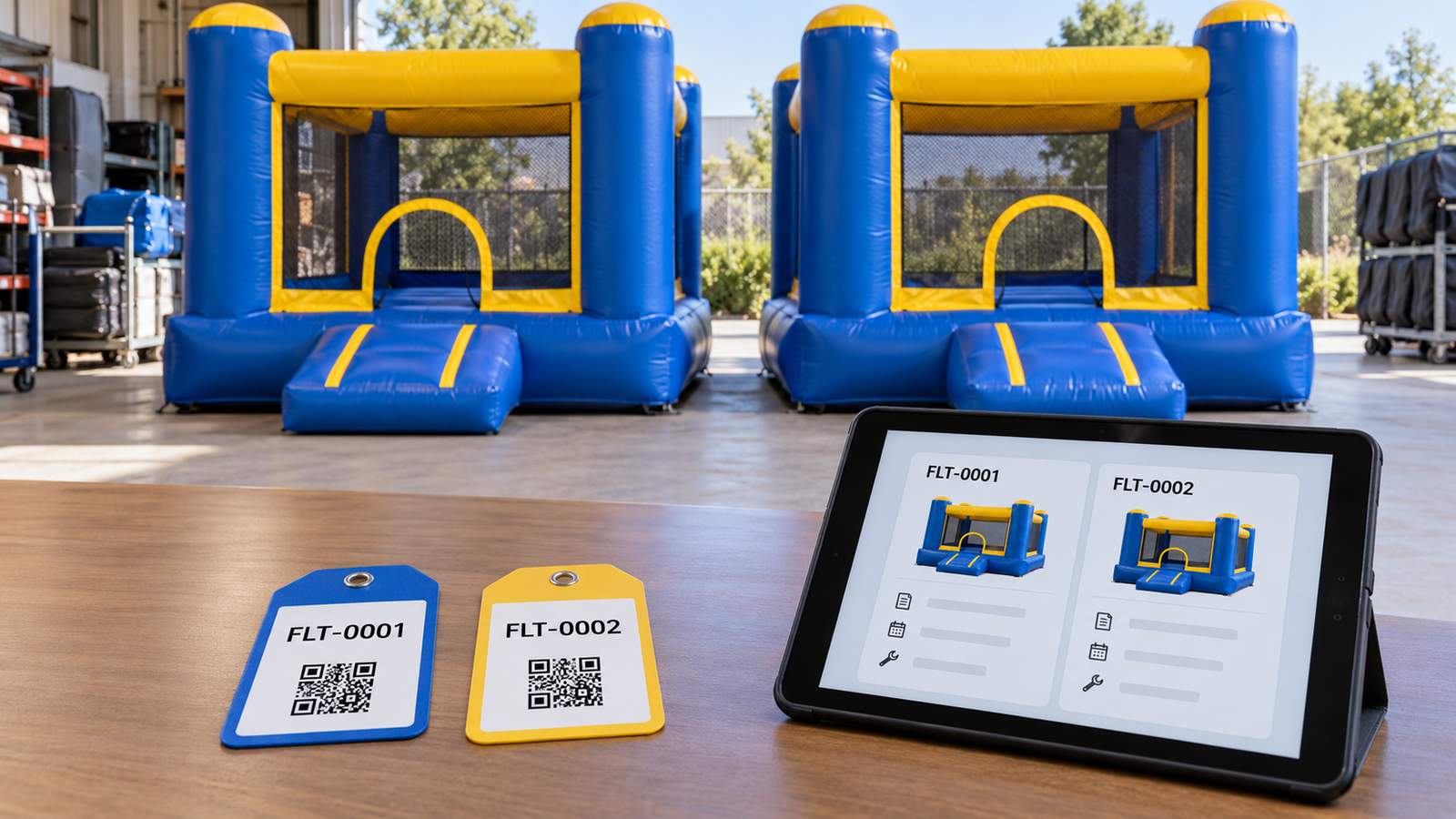 QR Labels for Identical Inflatables: Unit IDs & Asset Records