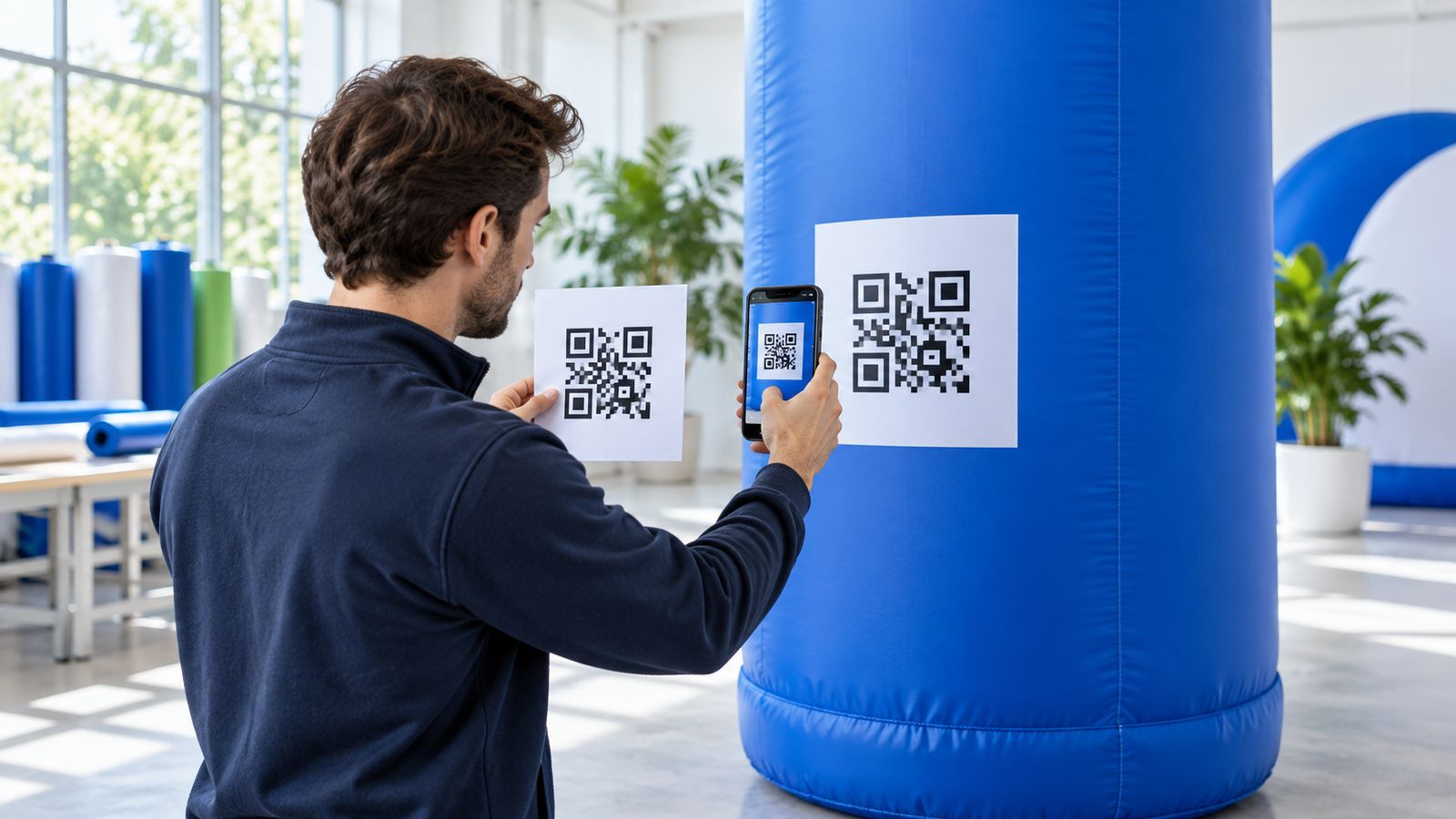 QR Codes on Advertising Inflatables: Symbol Density, Print Area and Curved Surfaces