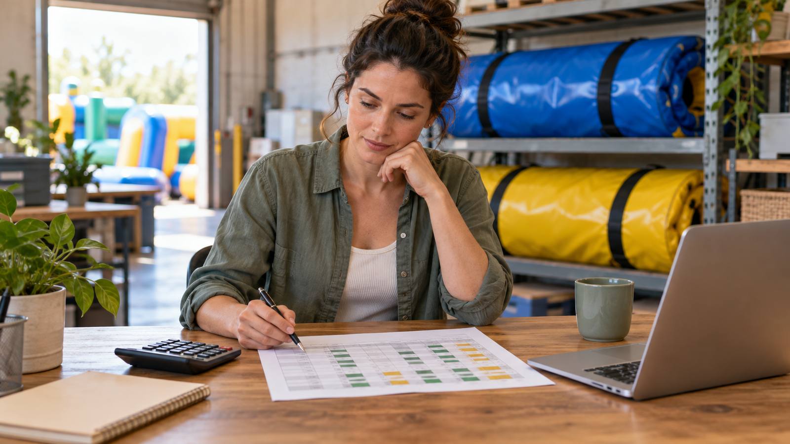 Inflatable Rental Cash Flow Forecast: Deposits, Event Balances and Weekly Cash Gaps