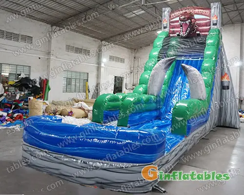 How are commercial-grade inflatable water slides different from consumer-grade?