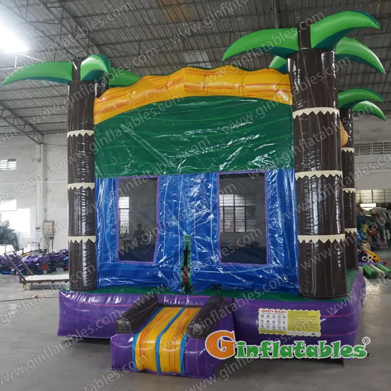 Palm tree bounce house