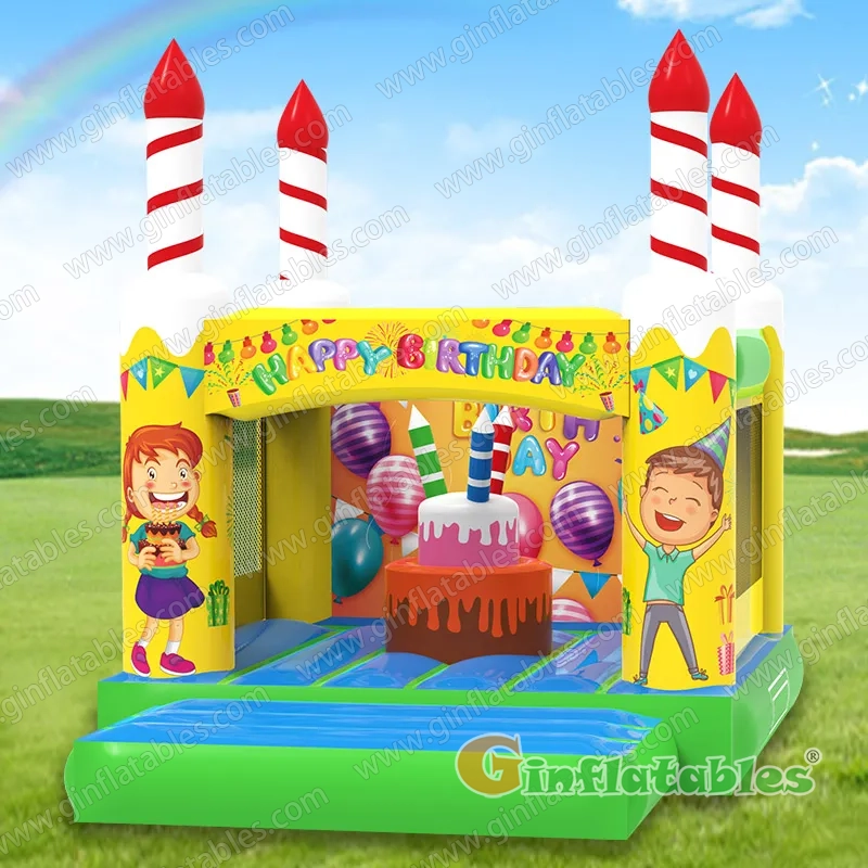 Birthday cake bounce house 
