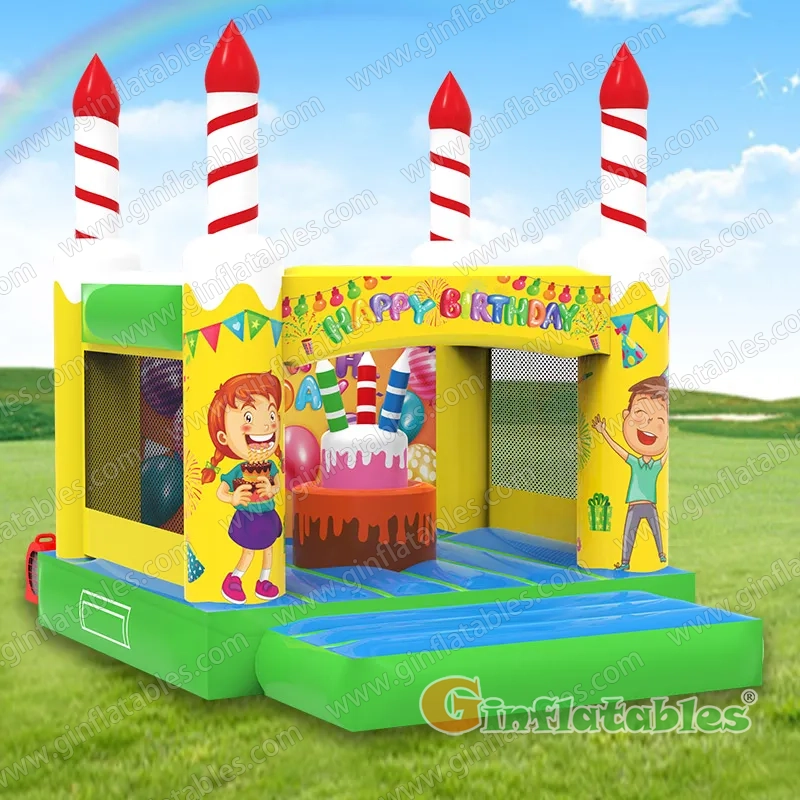 Birthday cake bounce house 