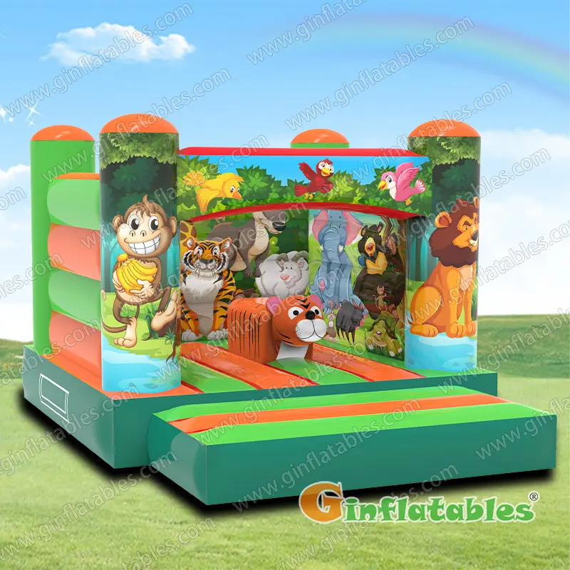 Jungle bounce house