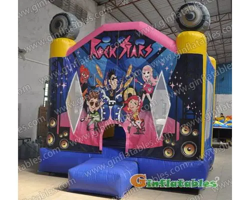 Inflatable rock star bounce house