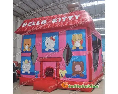 Inflatable kitty bounce with slide combos for sale