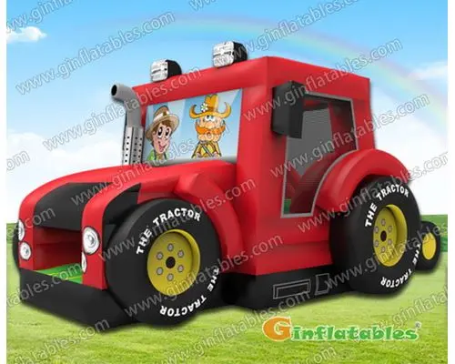 Tractor bounce house combo