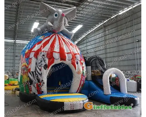 Circus disco dome with slide