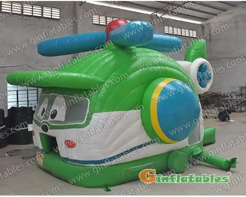Helicopter bounce house with slide