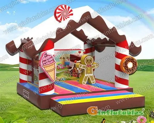 12.5' H Candy bounce house