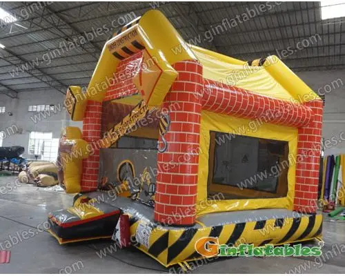 Construction site bounce house