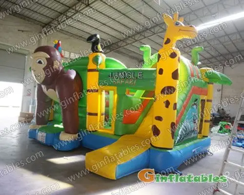 Jungle safari bounce house