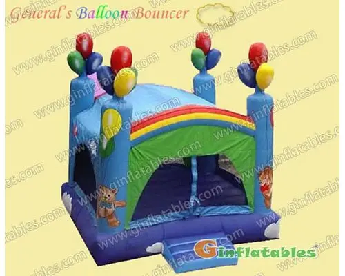 15ft Blue and green inflatable balloon bouncer