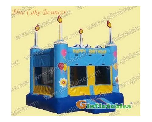 15ftLx15ftW Blue cake bounce house