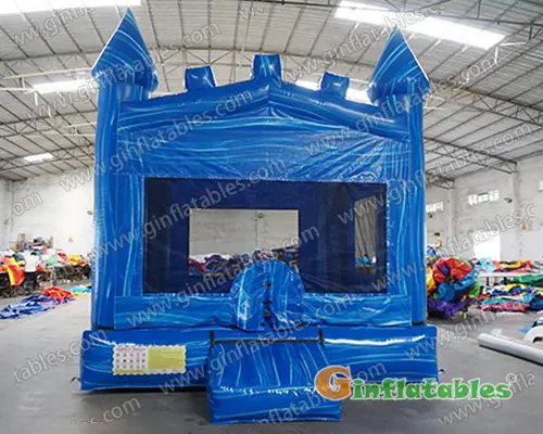 Inflatable blue marble castle