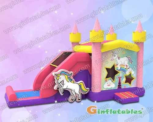 Sparkle unicorn bouncy castle