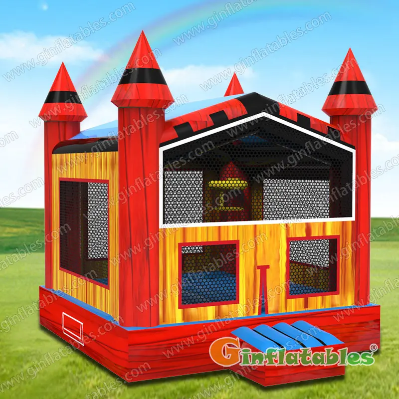 Red marble bounce house
