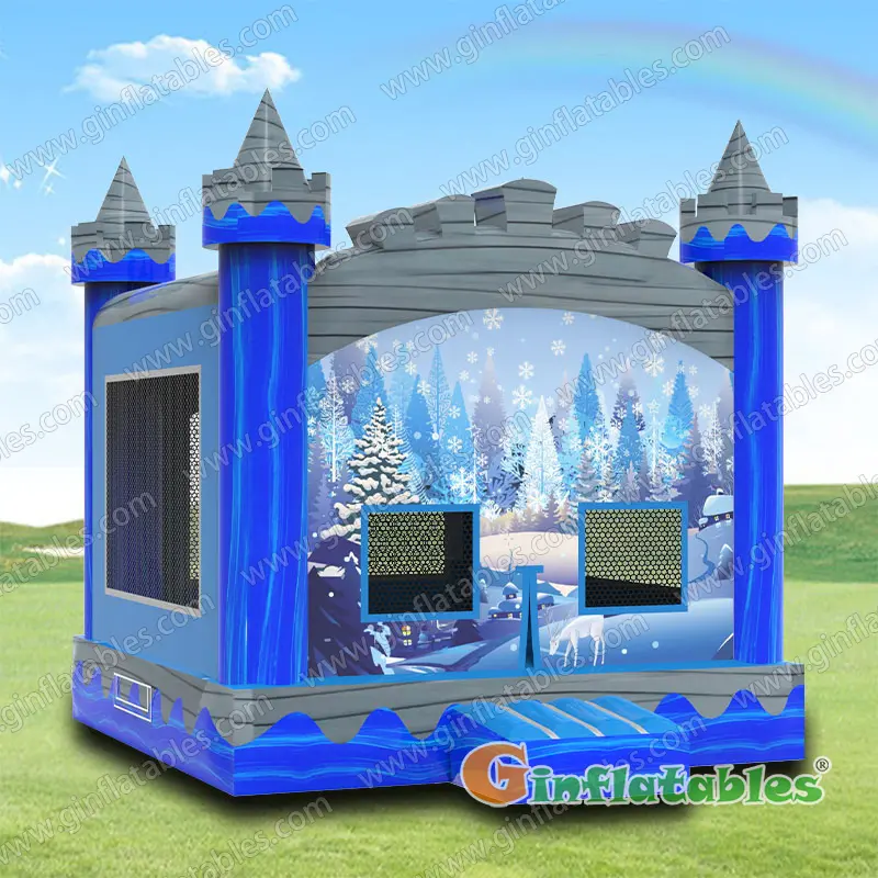 Frozen winter bounce house
