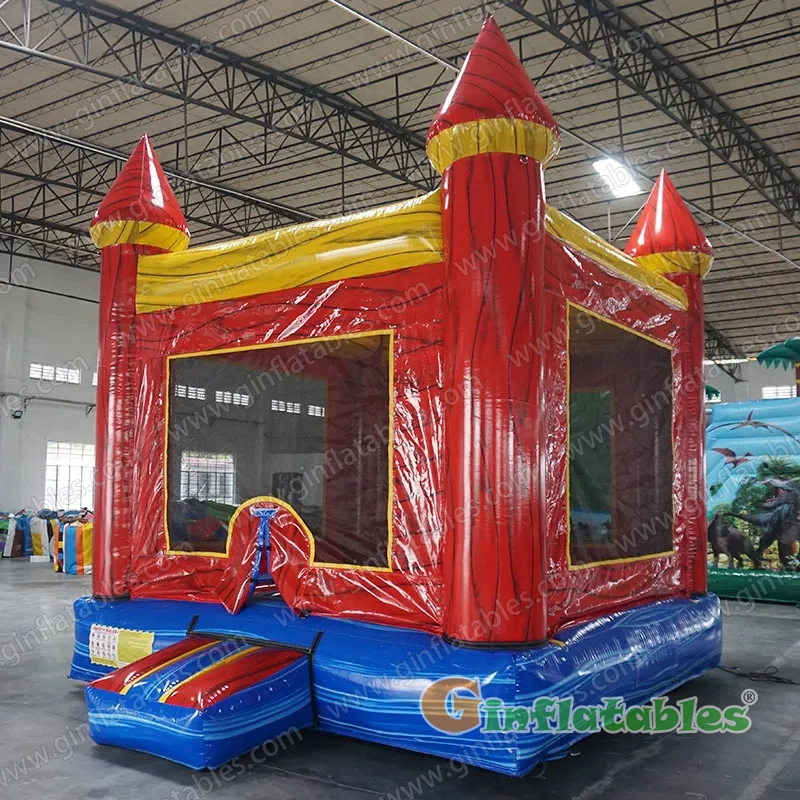  Red and blue marble bounce house