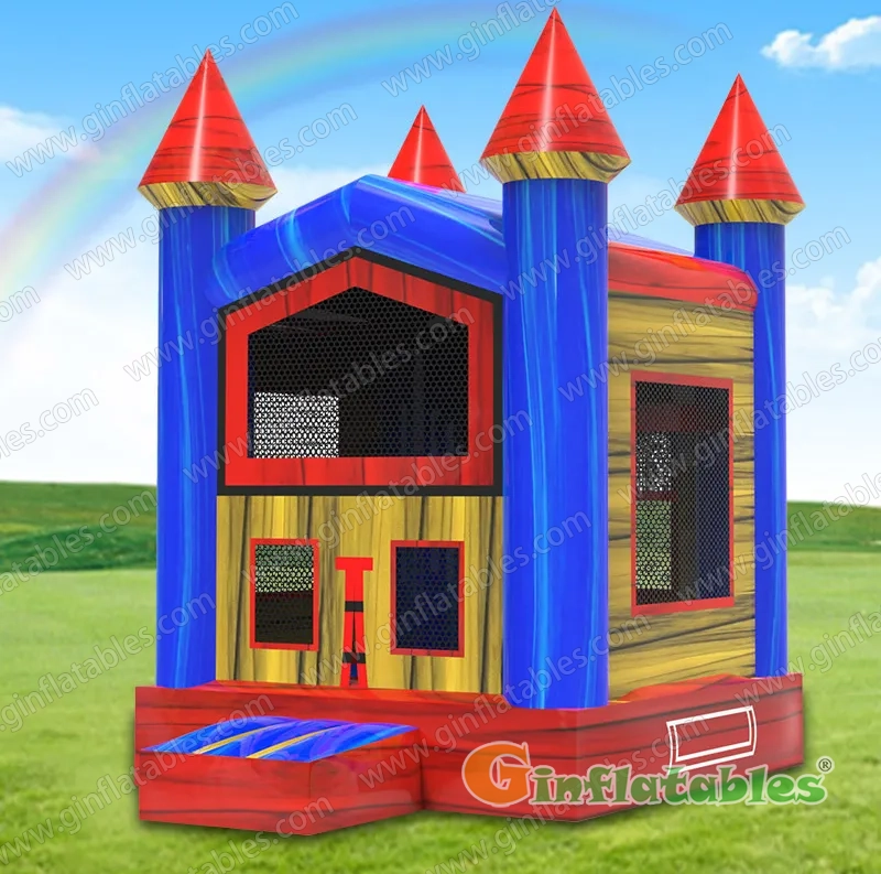 Mini Blue and Red Castle Jumper