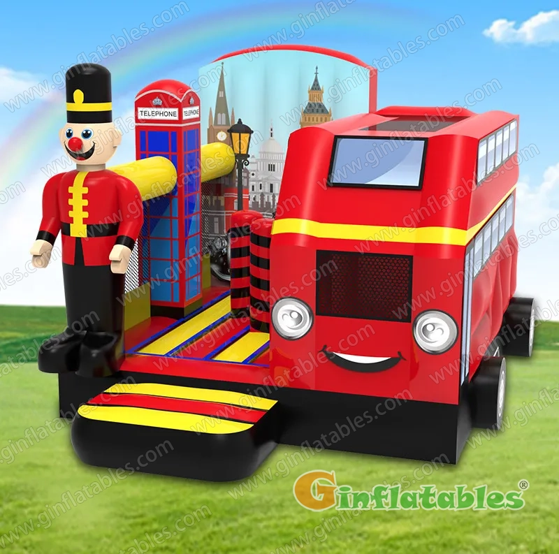 British double-decker bus combo