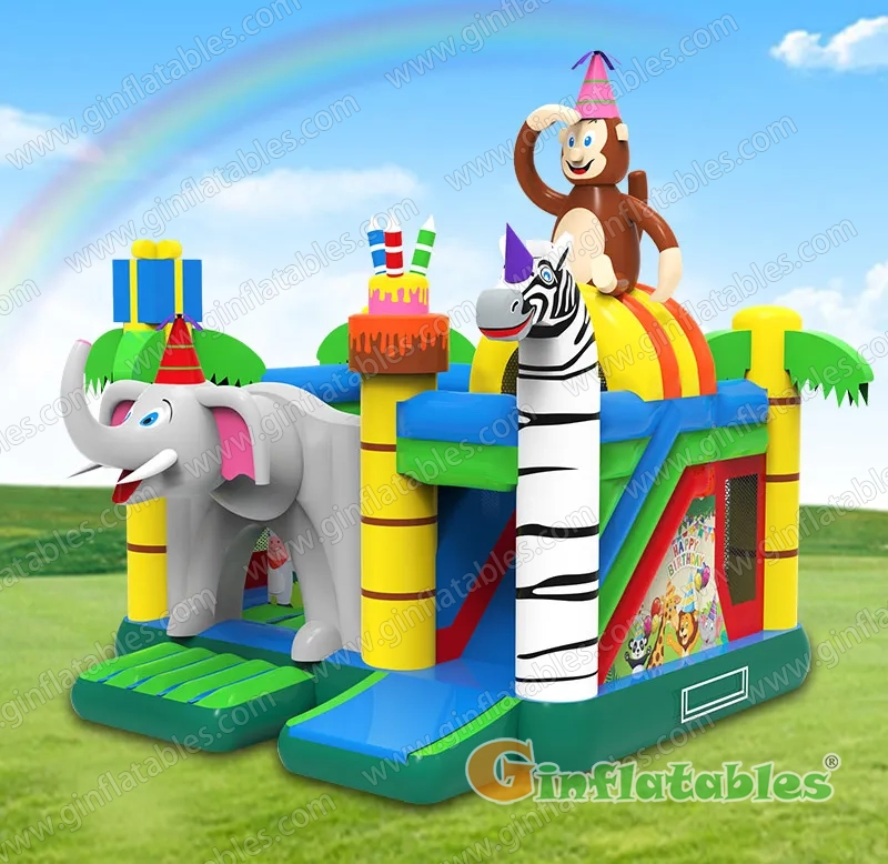 Multiplay Animal Birthday Party Bouncy Castle