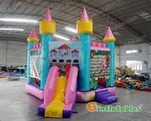 Princess bounce house with slide