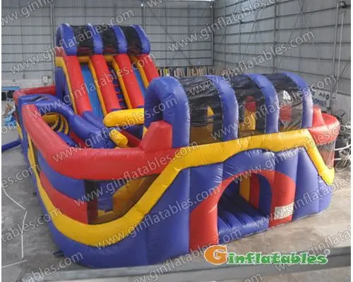 Inflatable giant multiple challenge playland