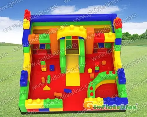 21 ft Building blocks playground with softplay