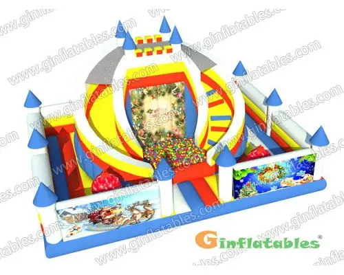 Inflatable christmas funland