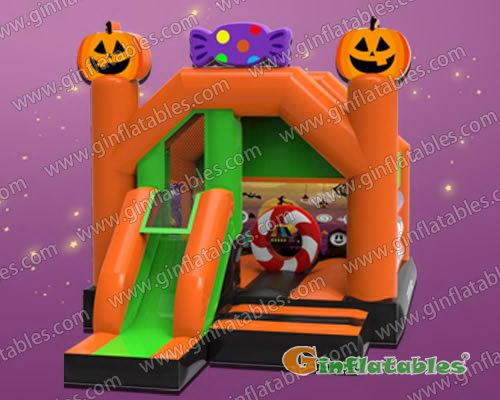 Halloween bounce house with slide